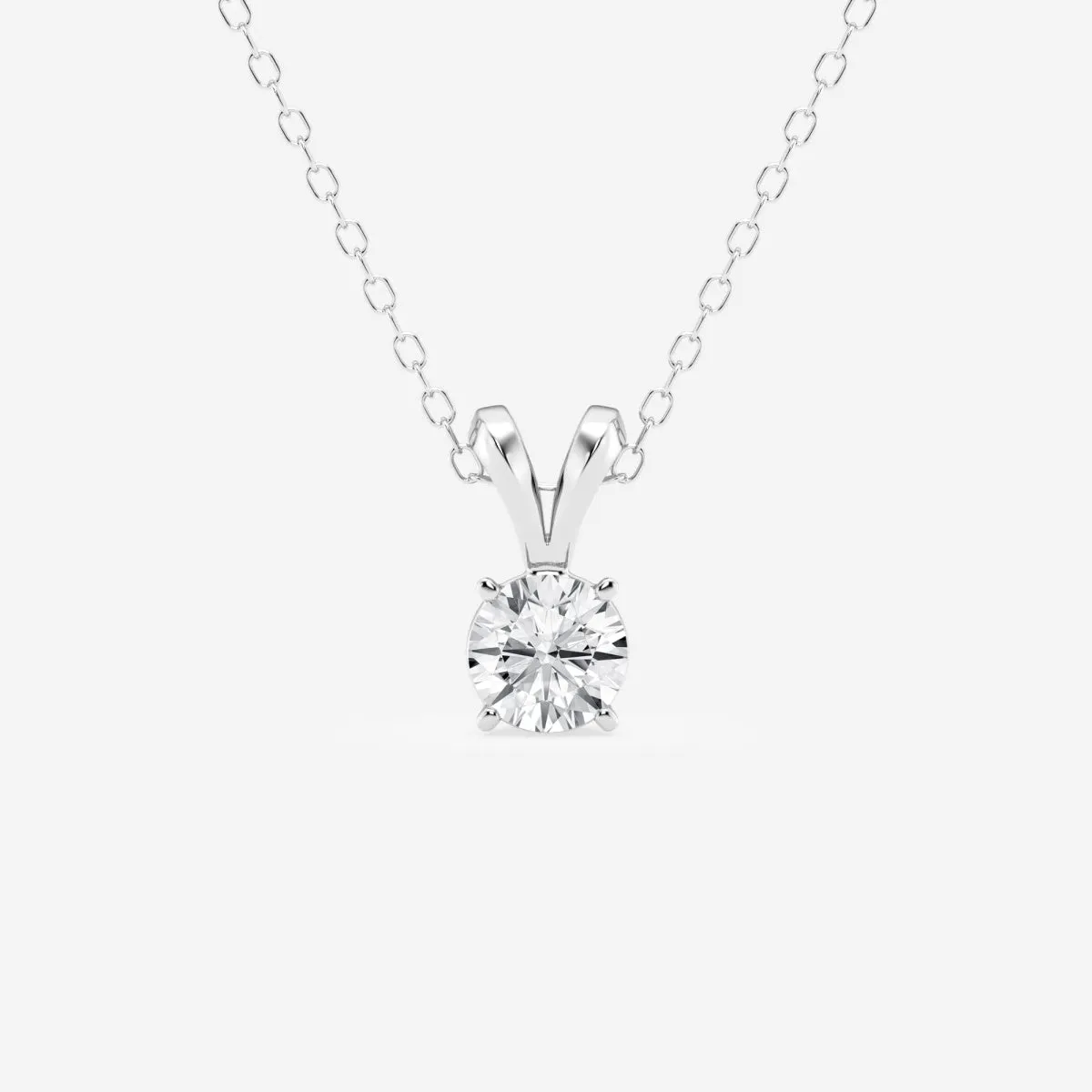 0.50 CT Round Moissanite Diamond Solitaire Necklace