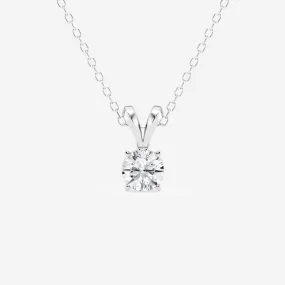 0.50 CT Round Moissanite Diamond Solitaire Necklace