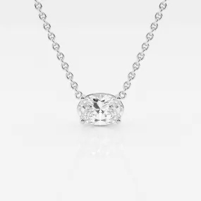 1.0 CT Oval Moissanite Diamond Solitaire Necklace