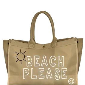 24oz Beach Tote - Beach Please, Canvas