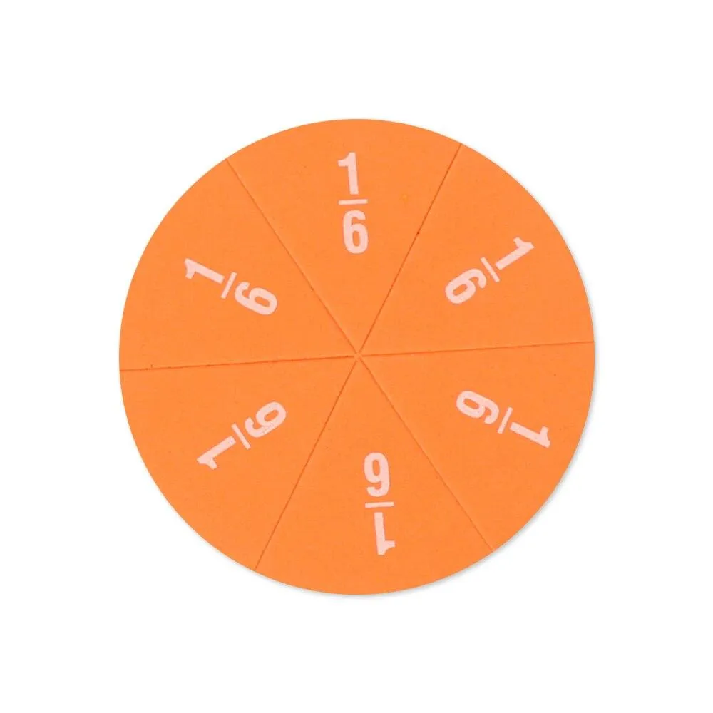 51Pcs EVA Round Shaped Fractions Instrument Montessori Math Educational Toys Math Learning Tool Student Teaching Gifts