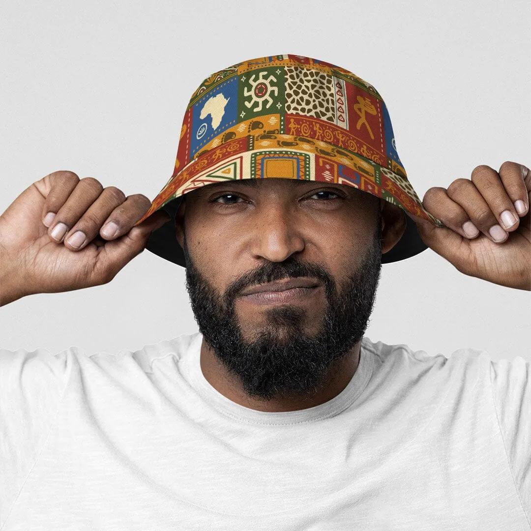 African Patterns Collage Bucket Hat