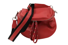 ANDREA CARDONE Red Leather Slouchy Handbag