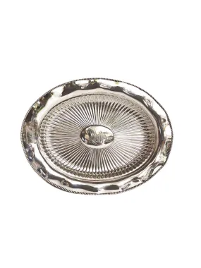 Antique Rand & Crane Sterling Fluted & Beaded Dish