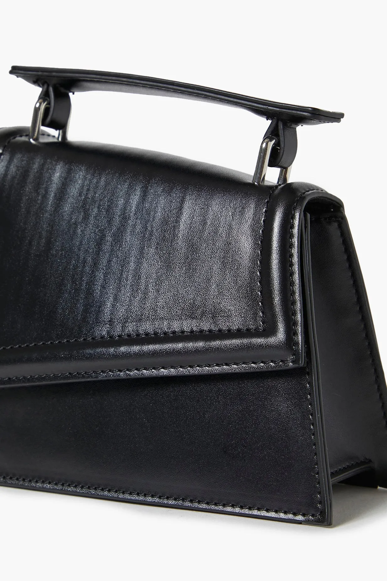 Asymmetrical Faux Leather Crossbody Bag