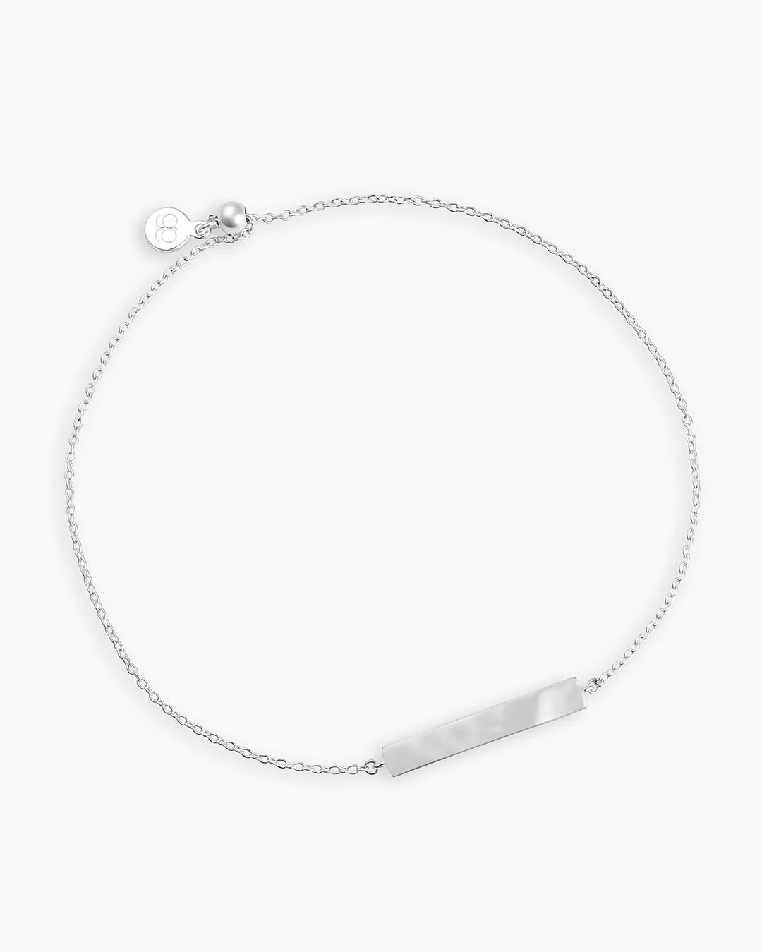 Bespoke Plate Adjustable Bracelet (silver)