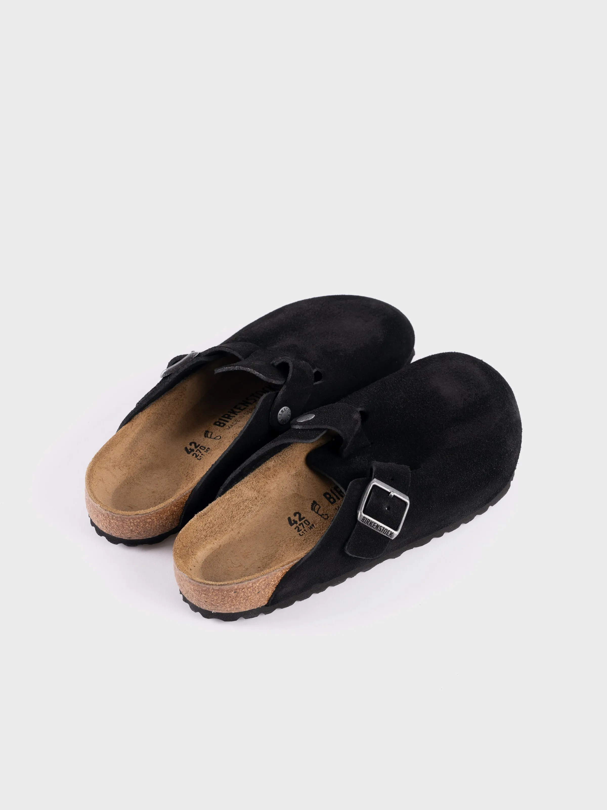 Birkenstock Boston BS - Black Suede