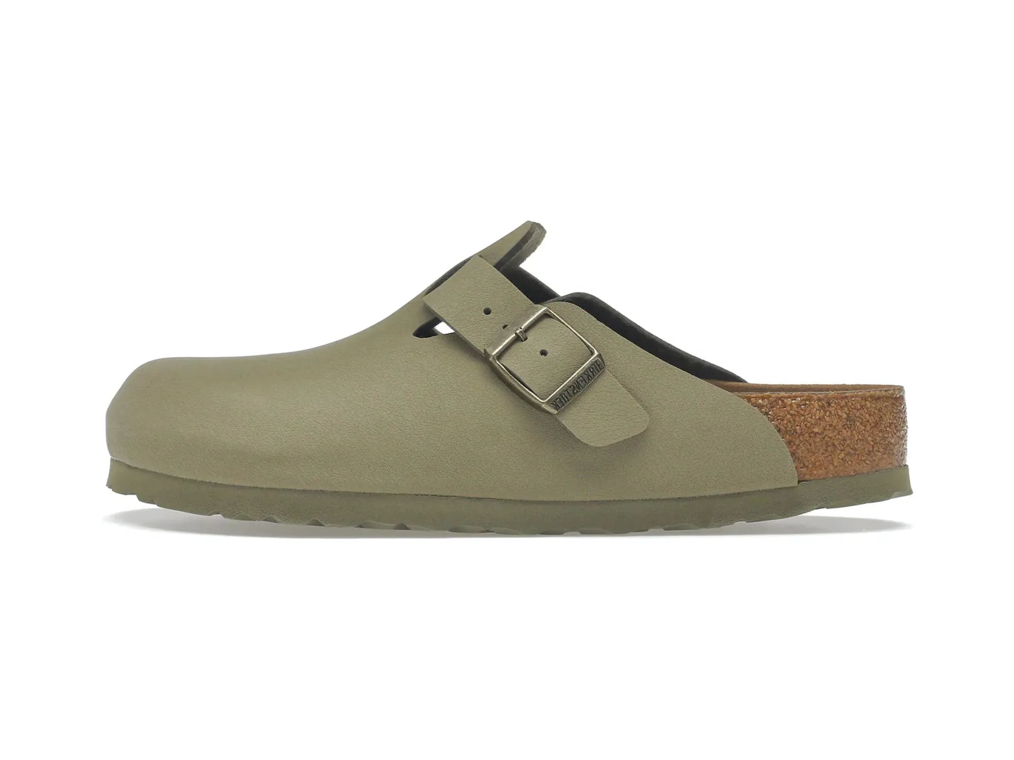 Birkenstock Boston "Vegan Birkibuc Khaki"