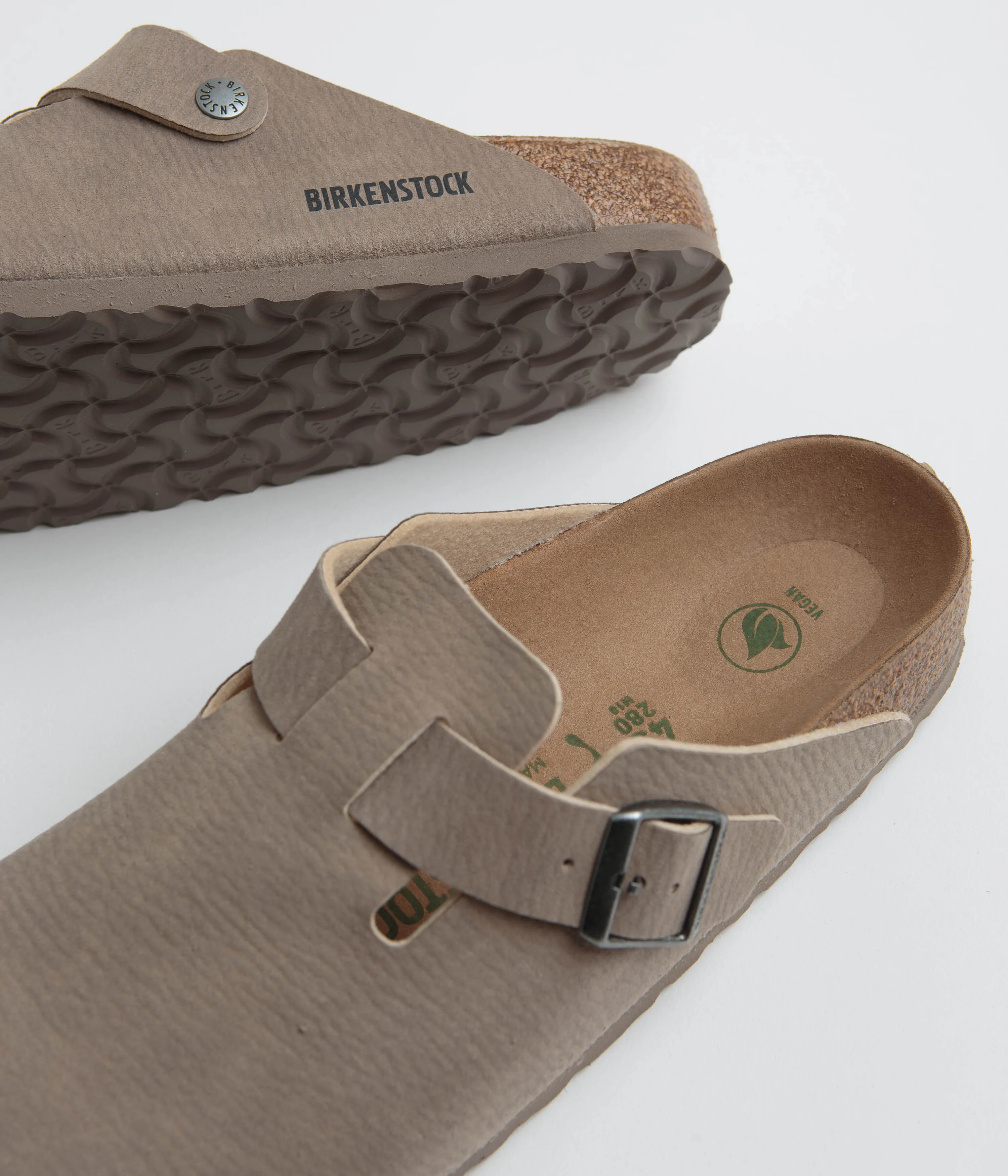 Birkenstock Boston Sandals - Desert Dust / Grey Taupe