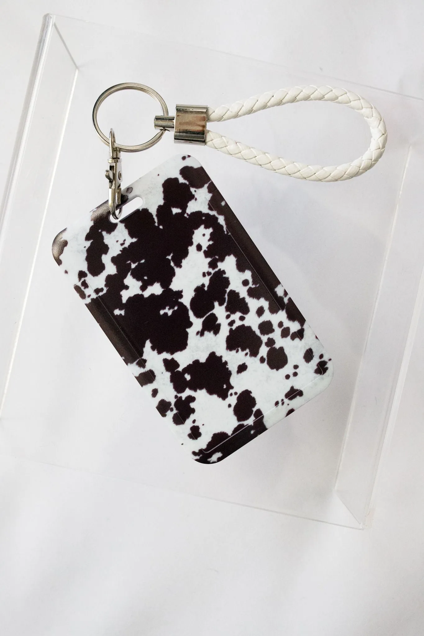 Black Cowhide Luggage Tag