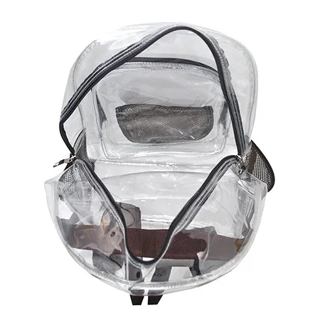 Brown NGIL Clear Backpack Heavy Duty PVC Transparent Backpack