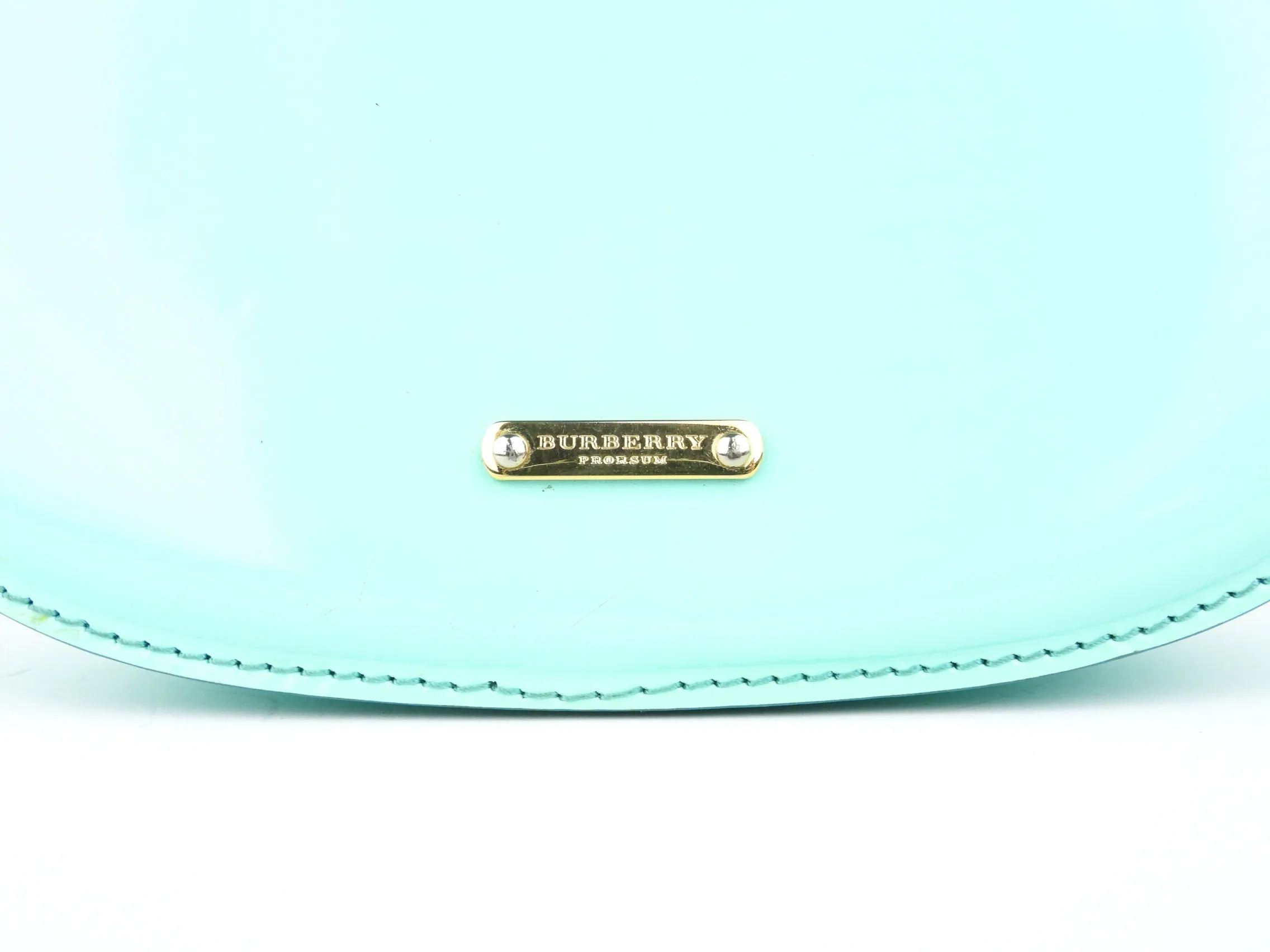 Burberry Prorsum Mini Crossbody Bag in Aqua Patent Leather