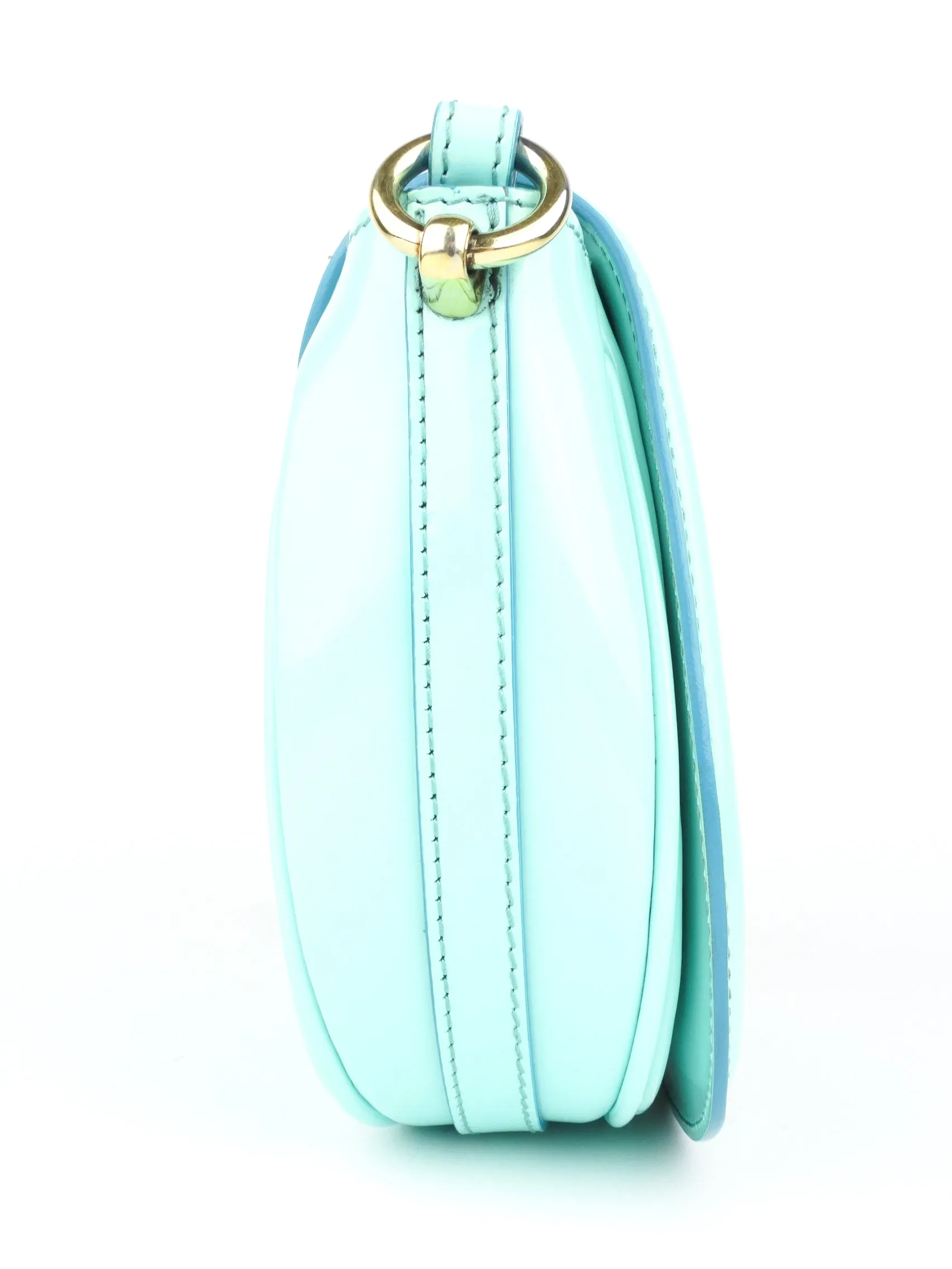 Burberry Prorsum Mini Crossbody Bag in Aqua Patent Leather