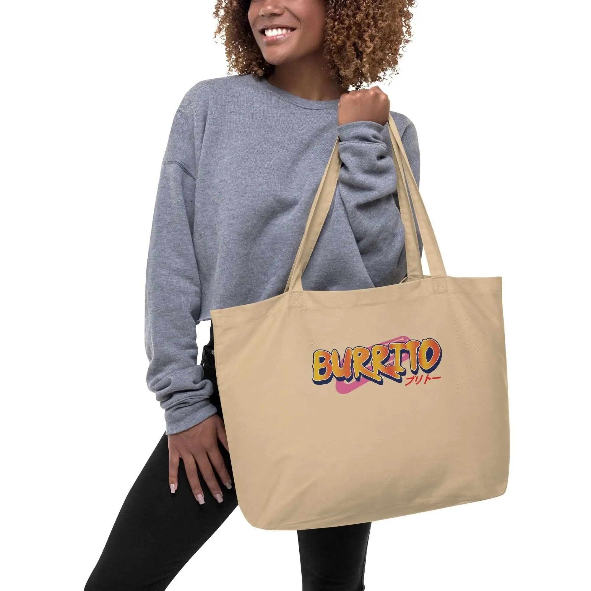 Burrito Large organic tote bag