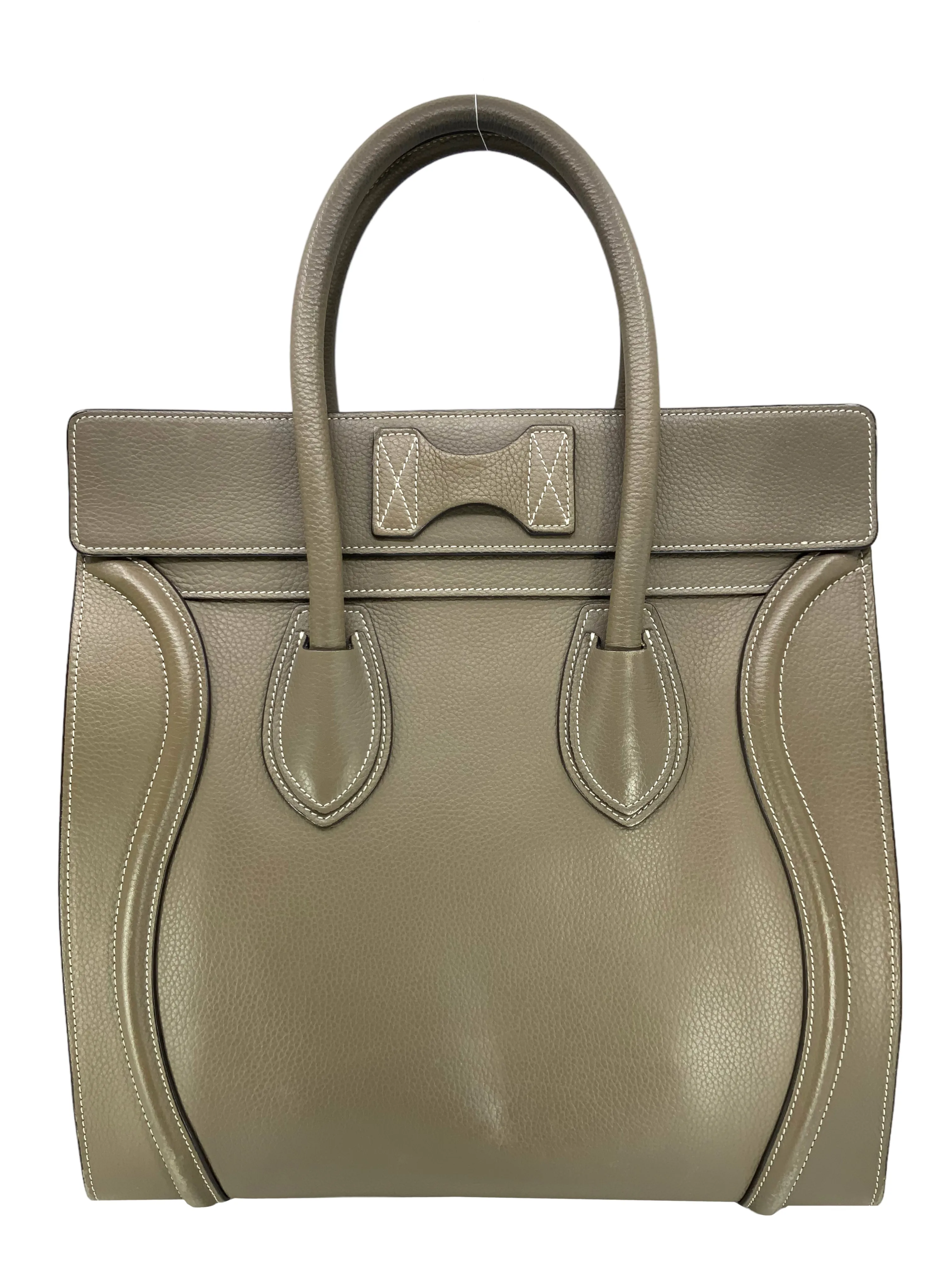 Celine Mini Luggage Drummed Calfskin Tote Bag