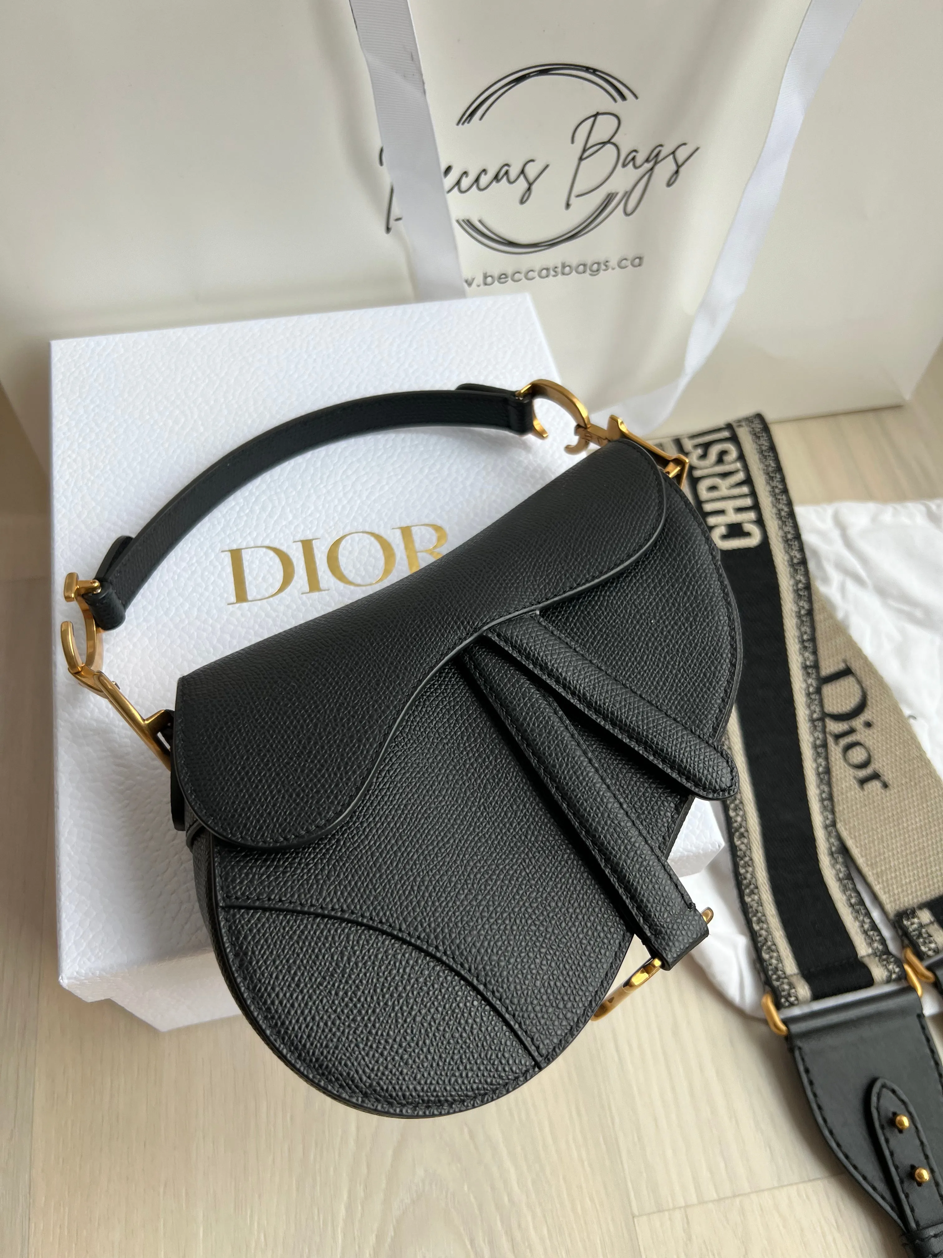 Dior Classic Leather Saddle Bag - Authentic Designer Handbag