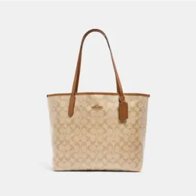 Coach City Tote In Signature Canvas