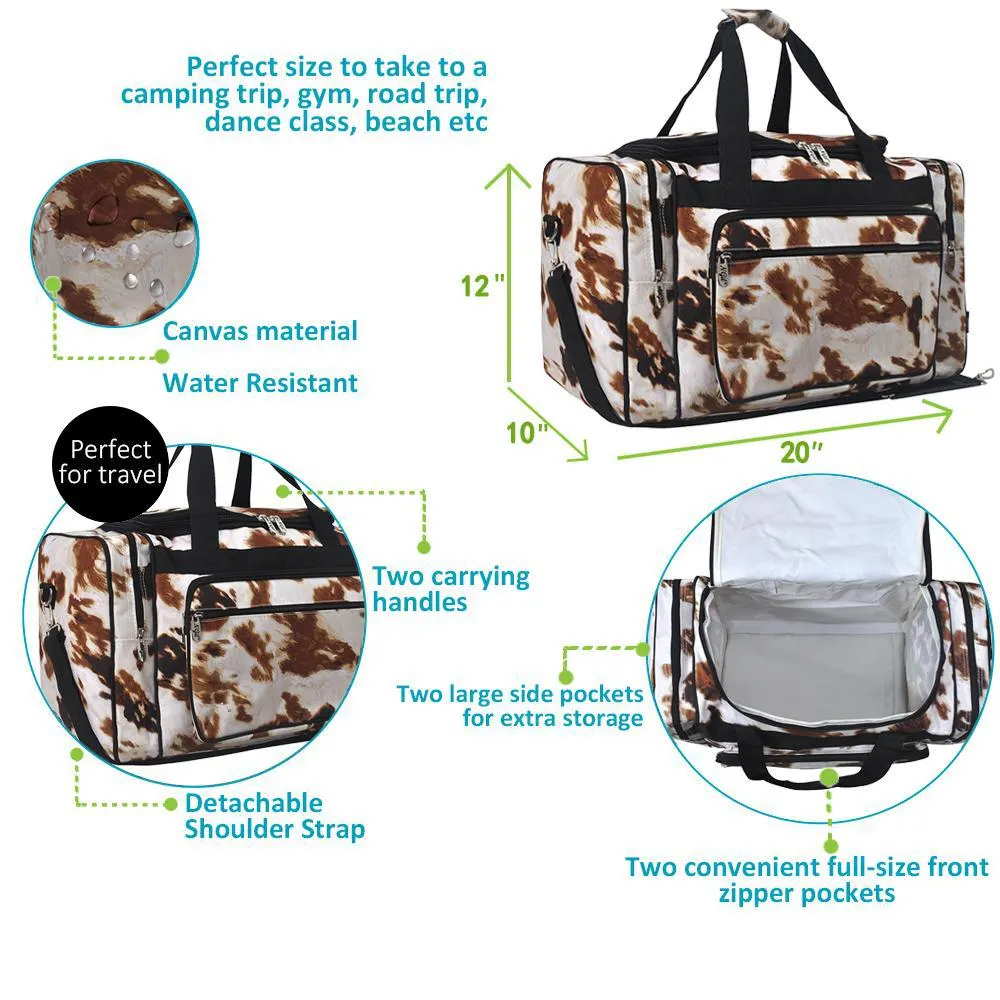 Cow Print NGIL Canvas 20 Duffle Bag