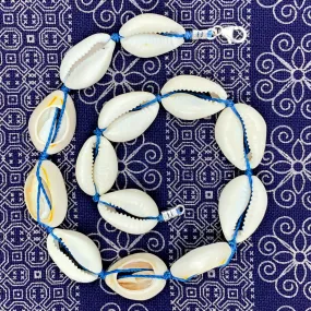 Cowrie Shell Choker Necklace With Sterling Silver Trigger Clasp