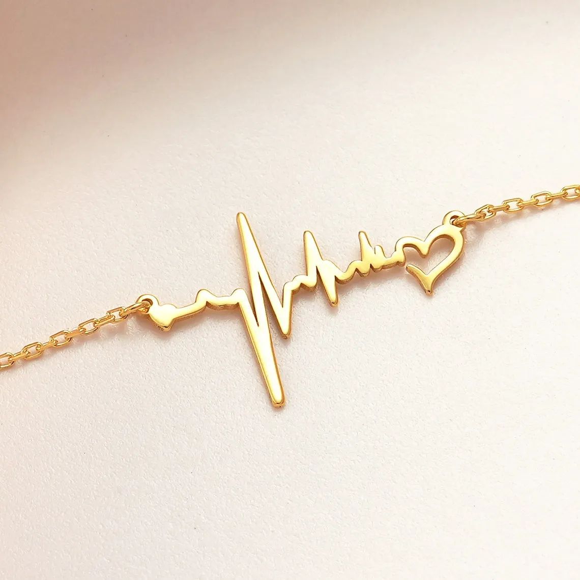 Dainty Heartbeat Necklace for Her