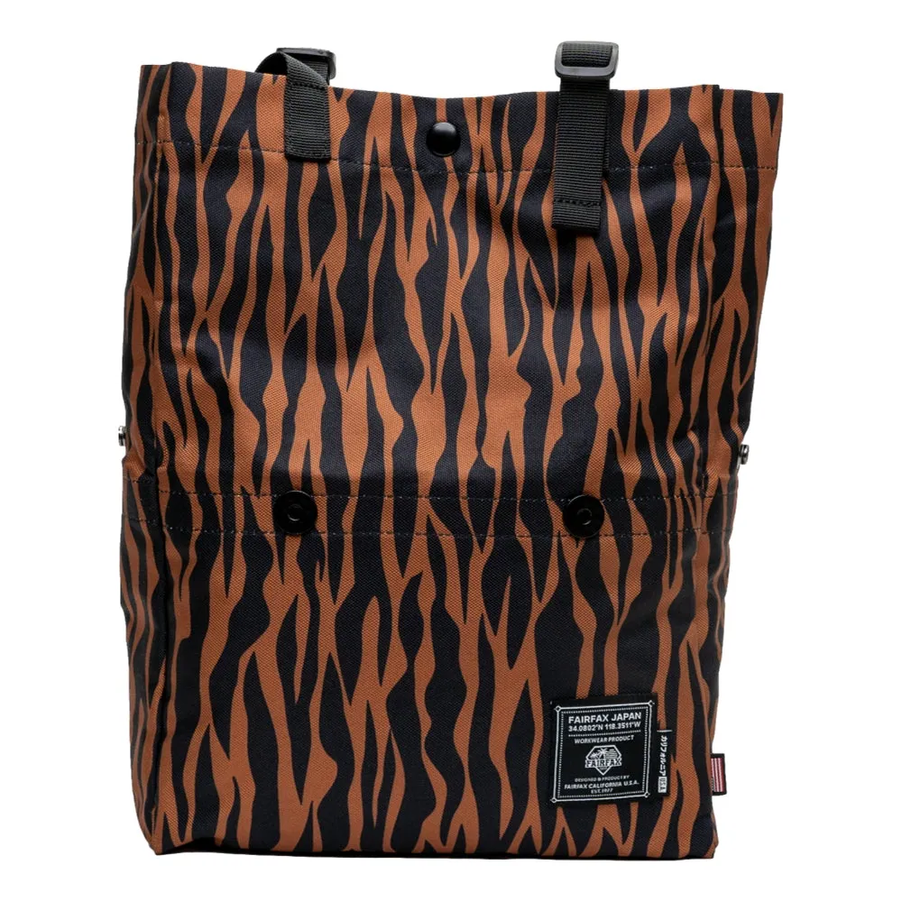 FAIRFAX TIGER STRIPE 2 WAY MESSENGER TOTE-TIGER STR BEIGE