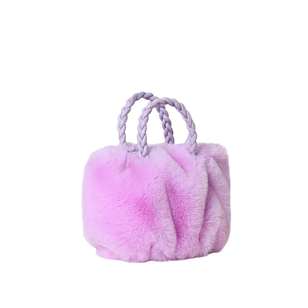 Faux Fur Tote Crossbody Bag