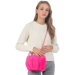 Faux Fur Tote Crossbody Bag