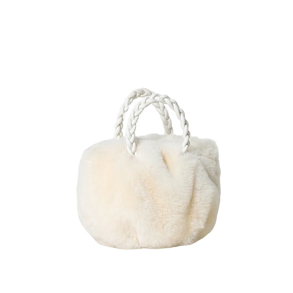 Faux Fur Tote Crossbody Bag