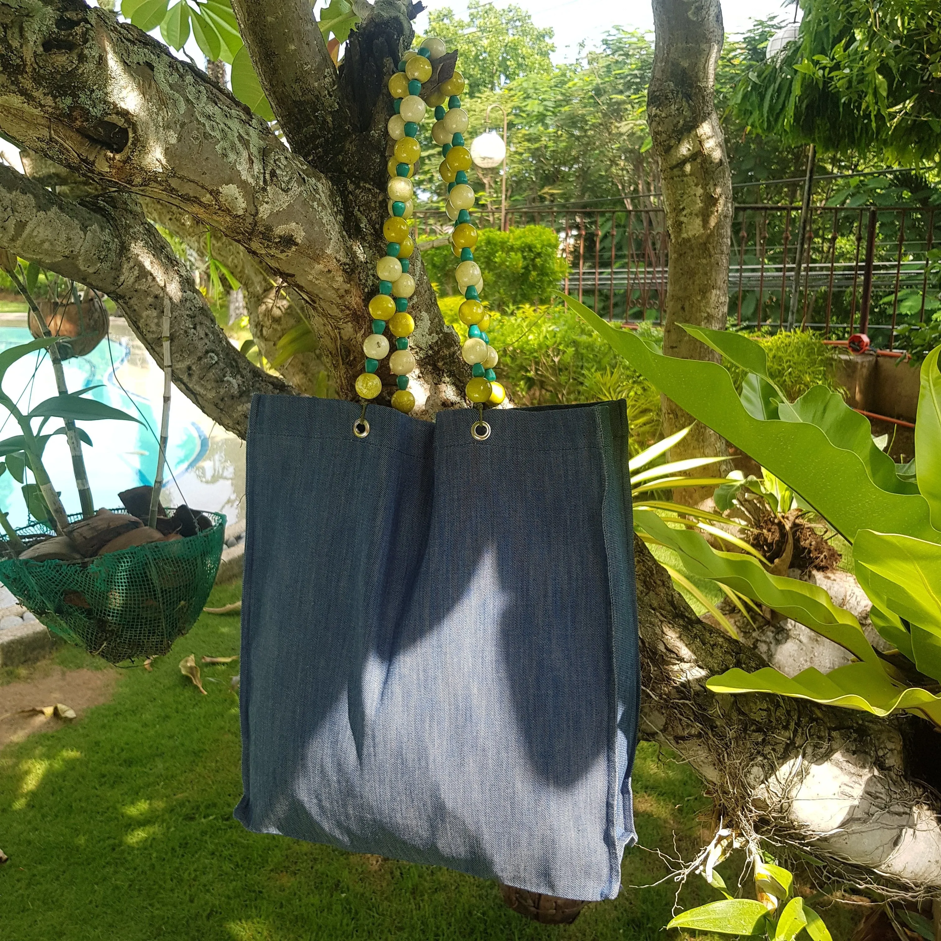 Foldable Denim Tote (Medium)