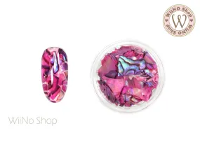 Fuchsia Natural Abalone Crushed Shell Chips Nail Art Decoration