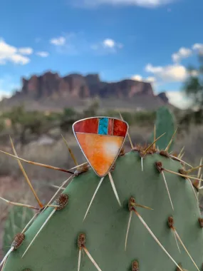 Inlay of Spiny Shell & Turquoise ring size 6 1/2