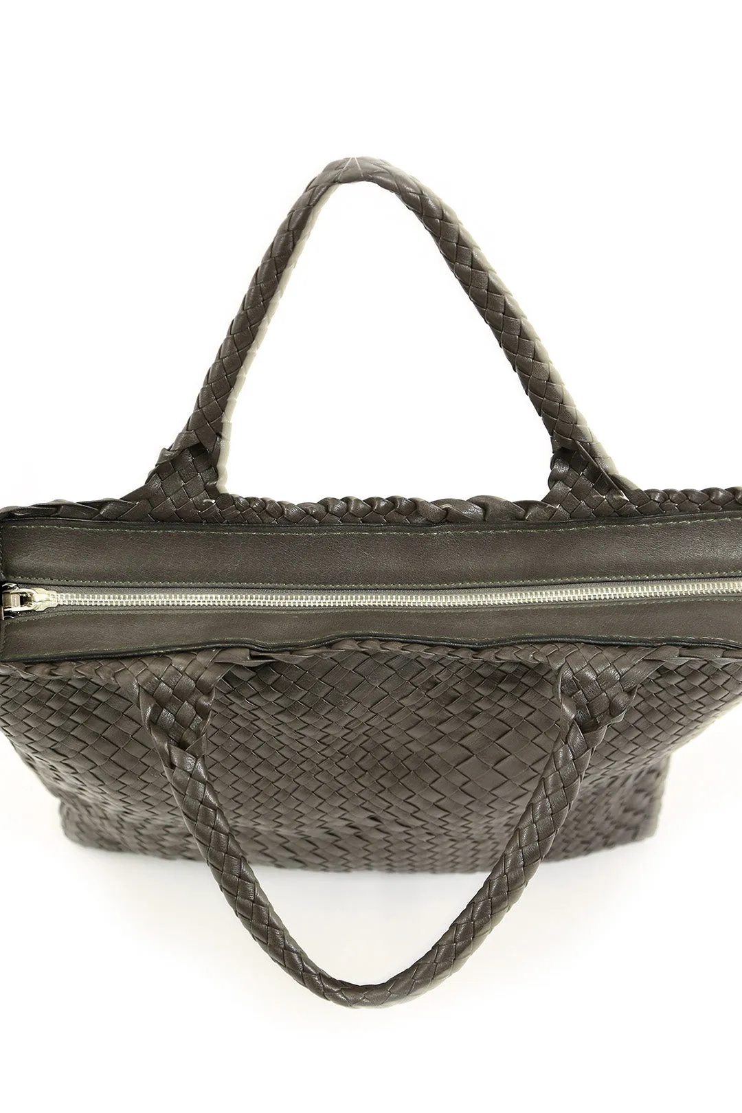 INTRECCIATO GRIALA COAL GREY HANDBAG