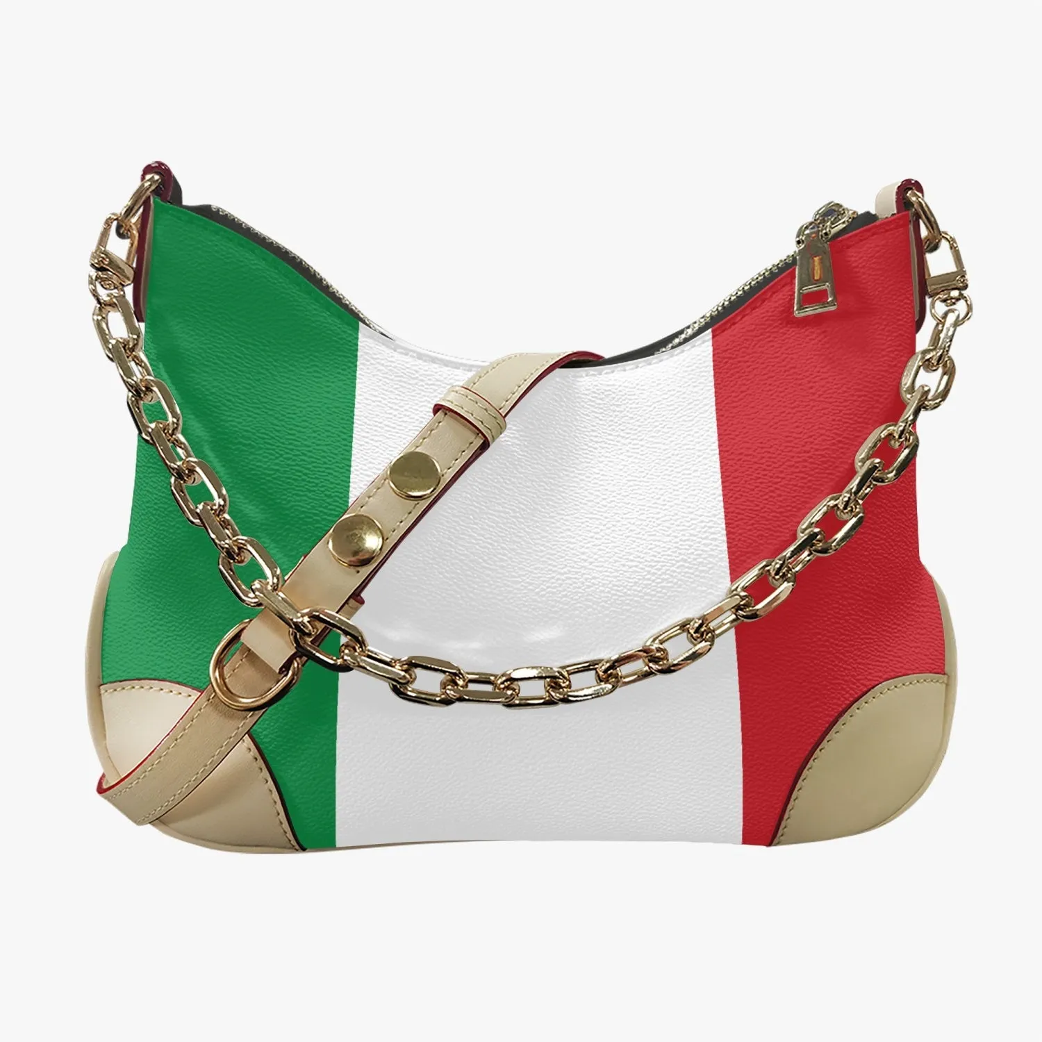 Italian Flag Shoulder Bag PU Leather