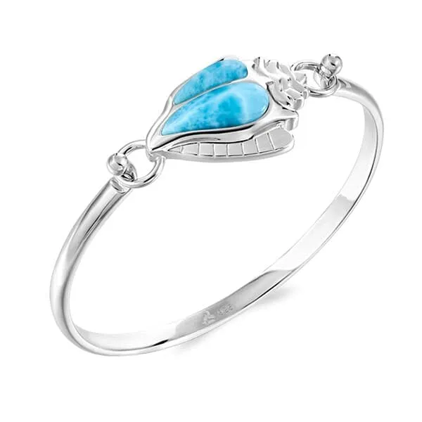 Larimar Conch Shell Converta Bangle