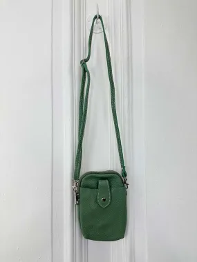 Leather Cross Body Bag - Sage