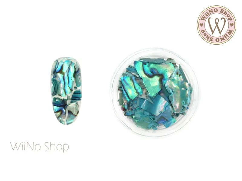 Light Turquoise Natural Abalone Crushed Shell Chips Nail Art Decoration