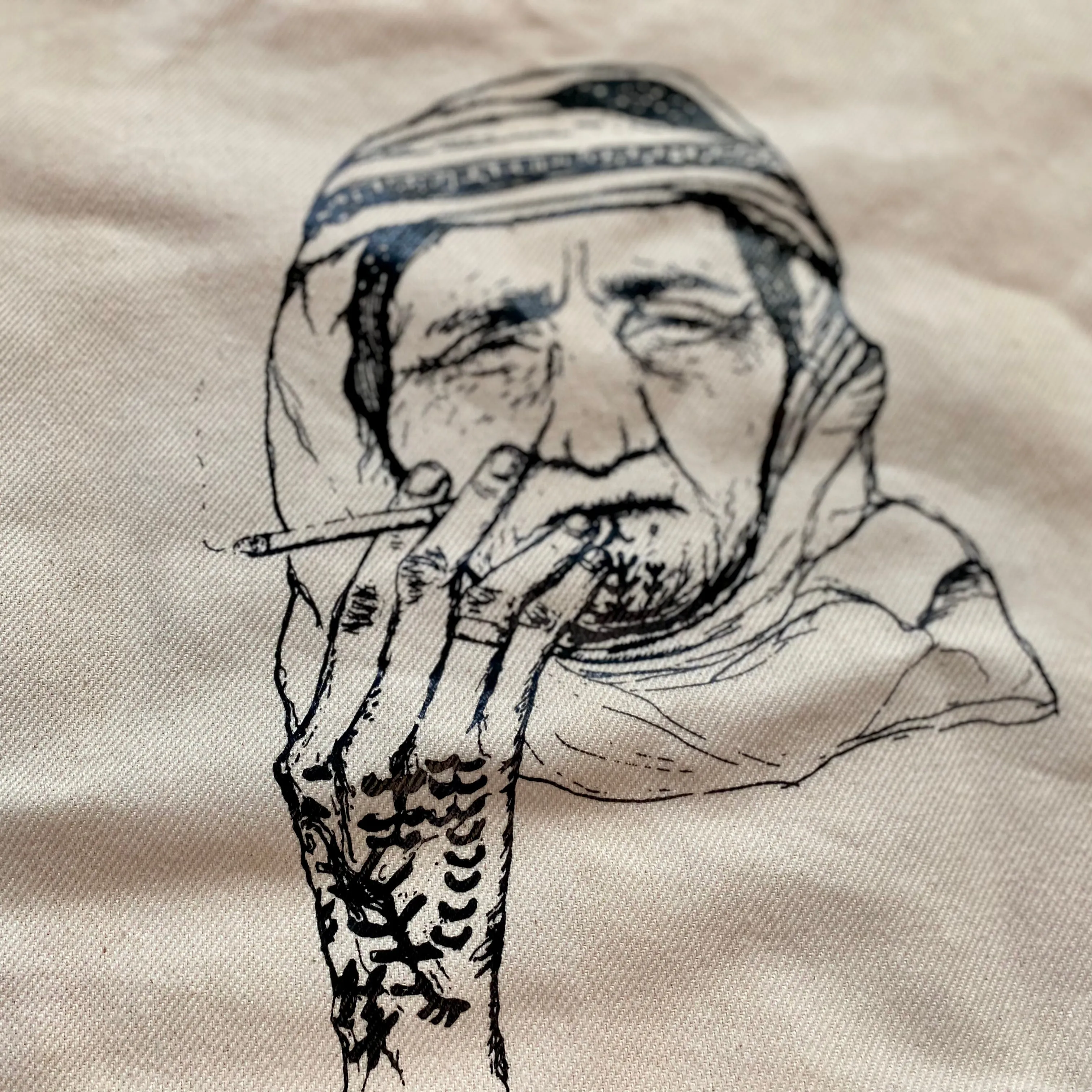 Mansouri Tote Bag with Palestinian Art from Occupied Shatha | Sitti