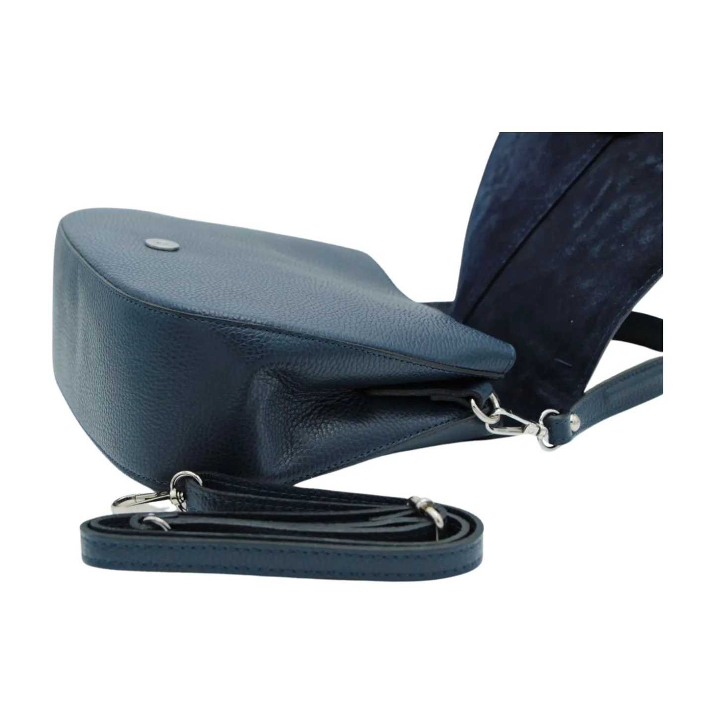 Marco Moreo Navy Leather Saddle Bag 1816