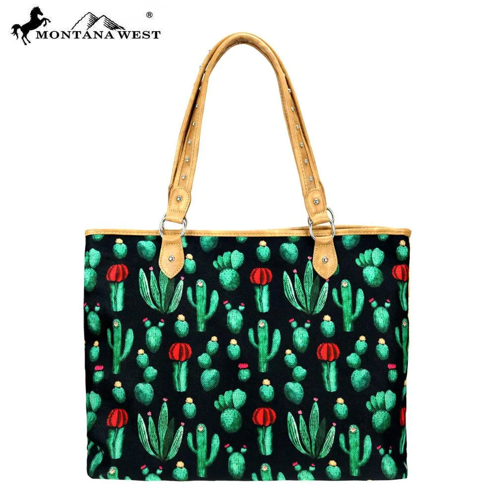 Montana West Cactus Print - Canvas Tote Bag