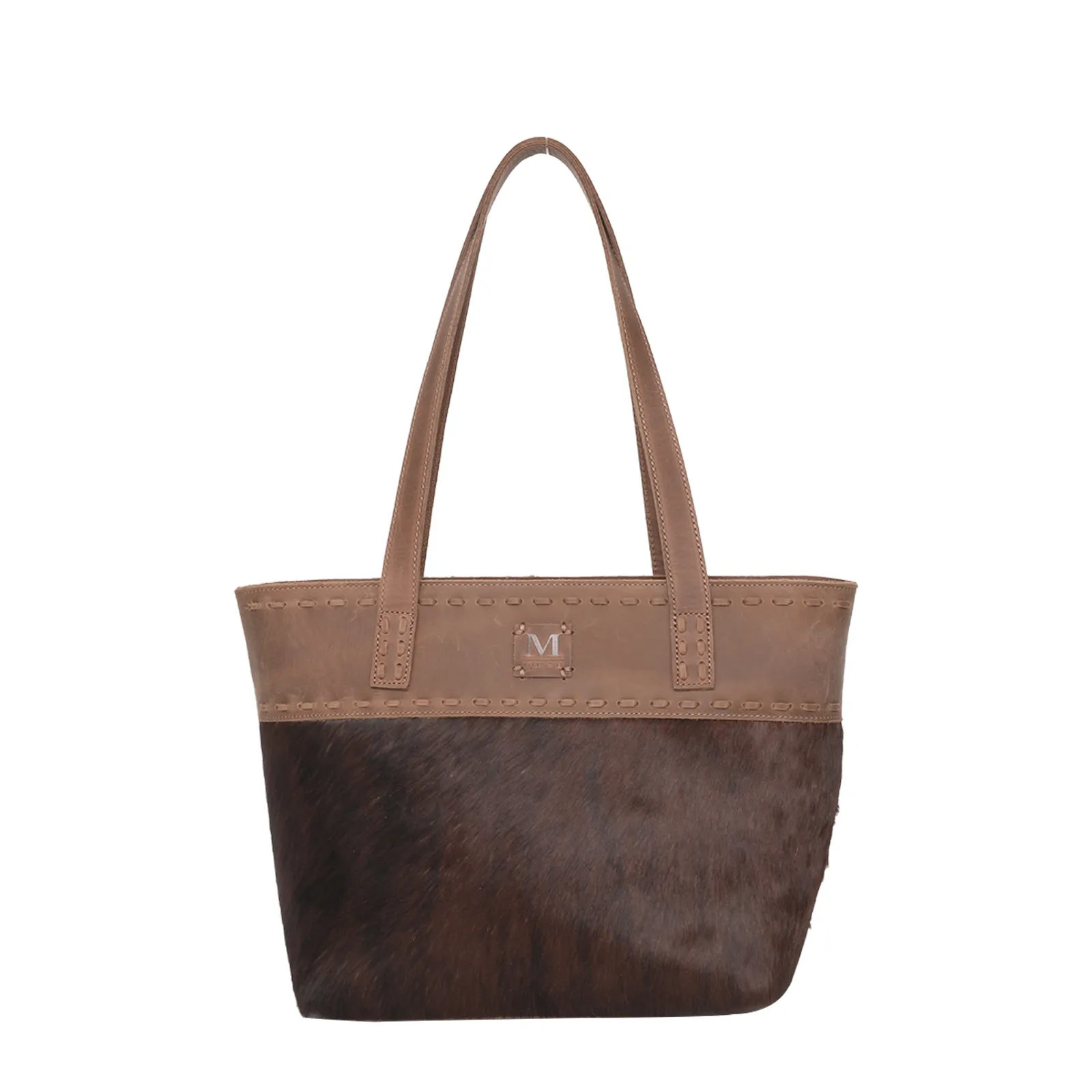 Montana West Real Leather Studs Collection Concealed Carry Tote