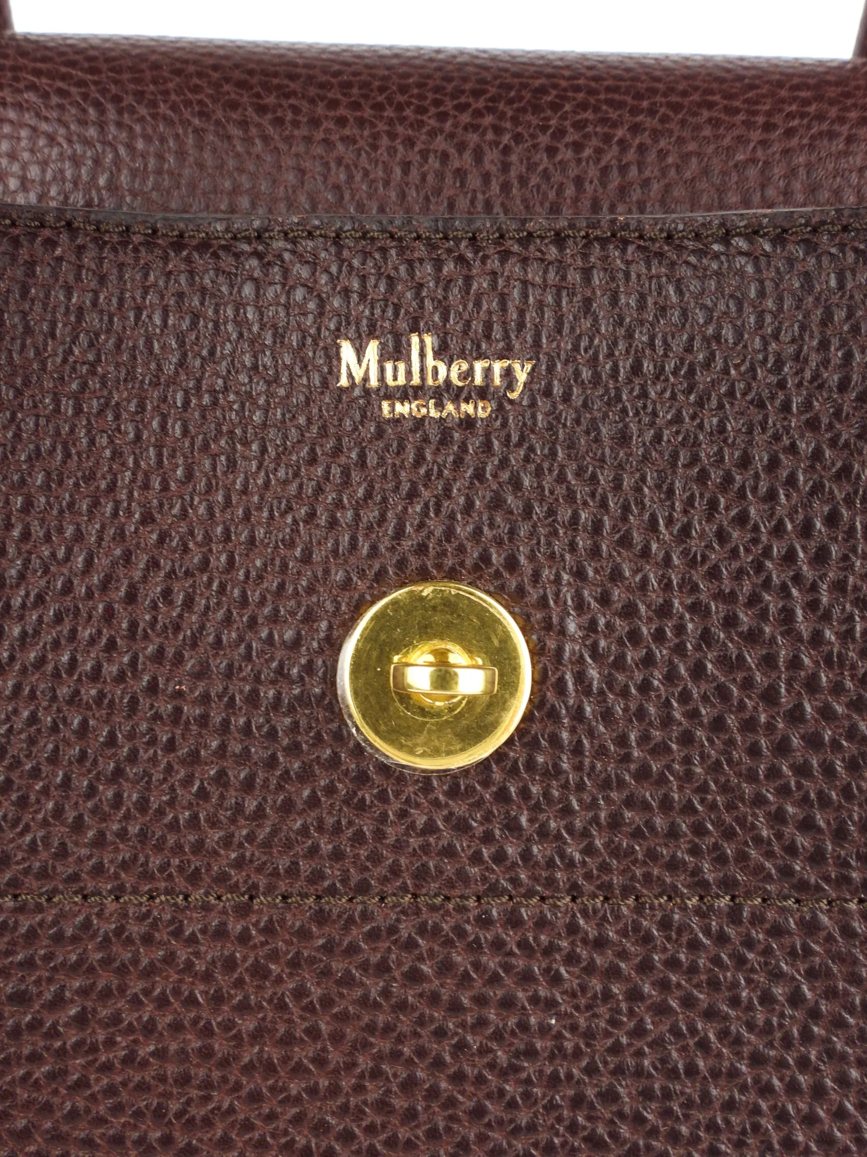 Mulberry Oxblood Grained Leather Large Bayswater Tote Bag