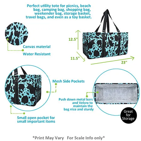 Neon Cow Turquoise NGIL Utility Bag