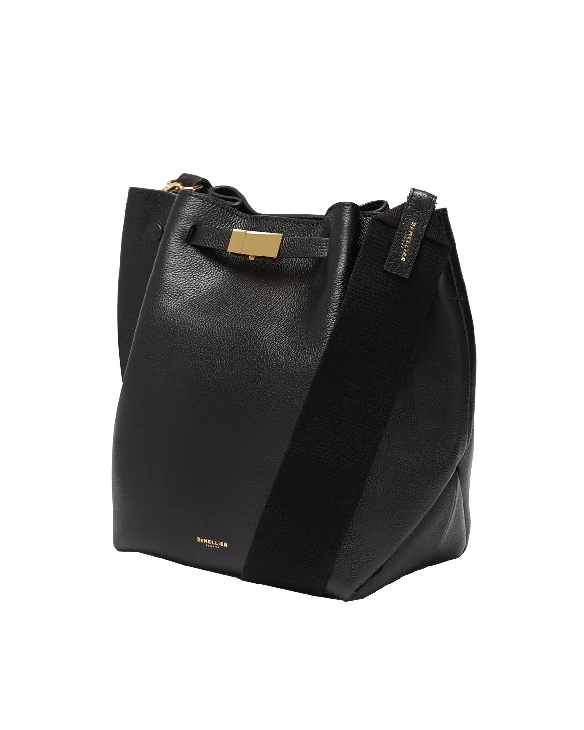 New York Bucket Bag (Black Small Grain)