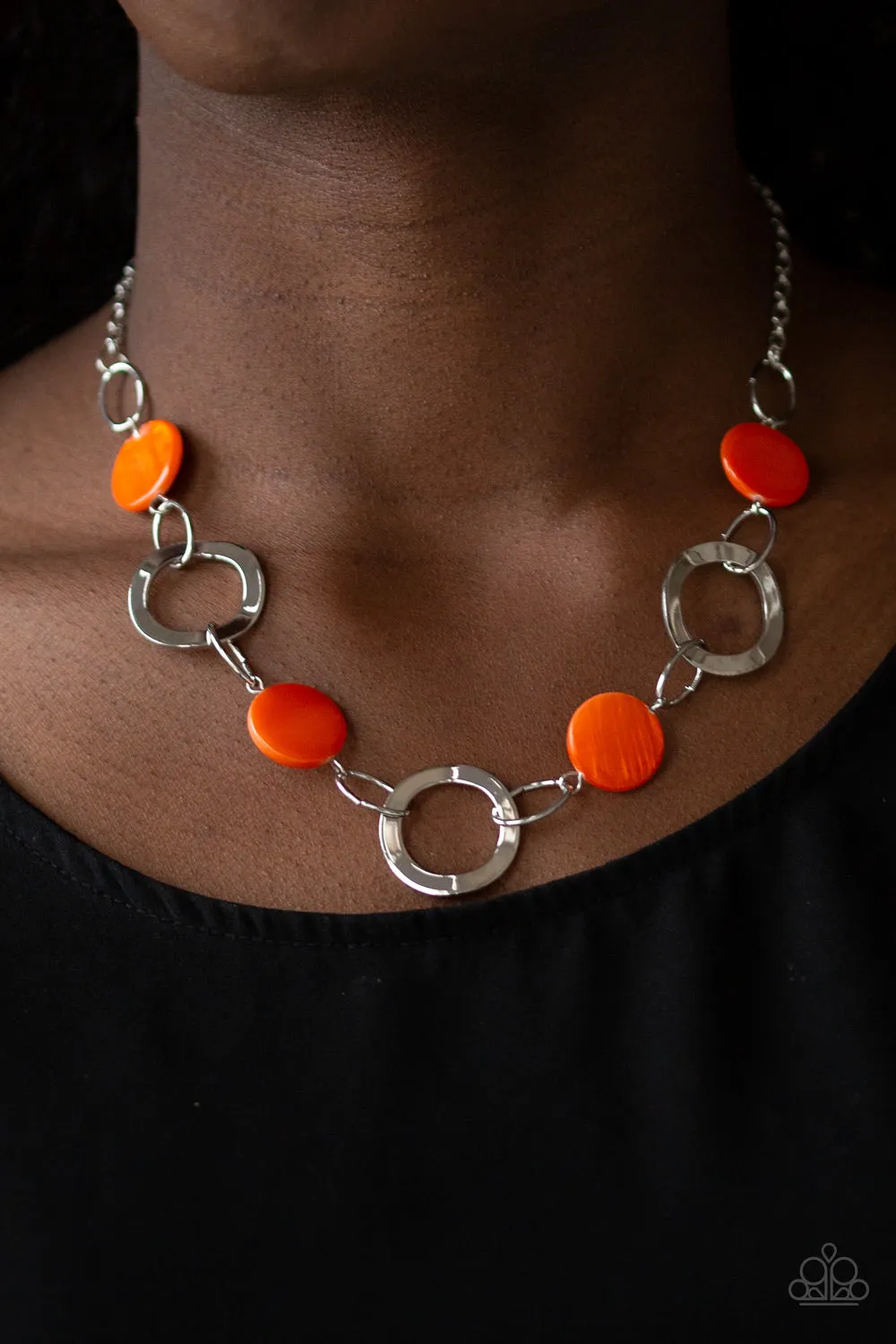 Paparazzi Bermuda Bliss - Orange Necklace