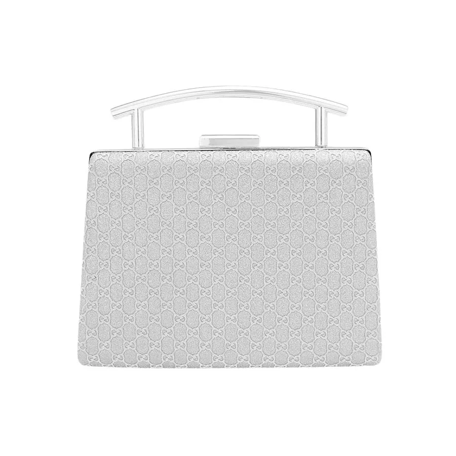 Pattern Detailed Shimmery Evening Tote Crossbody Bag