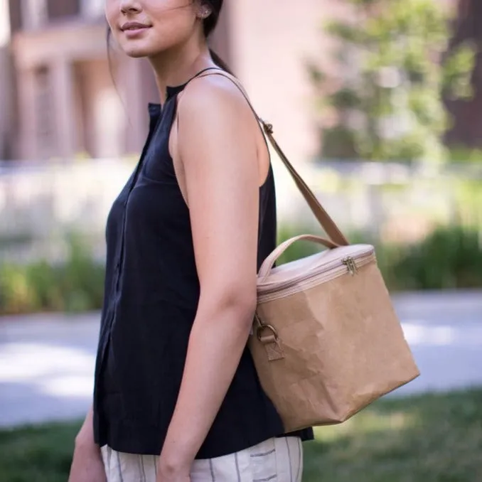 Pinstripe Heather Grey Lunch Bag