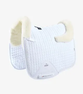 Premier Equine Merino Wool Half Lined European Dressage Pad White/Natural