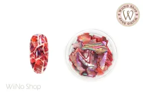 Red Natural Abalone Crushed Shell Chips Nail Art Decoration