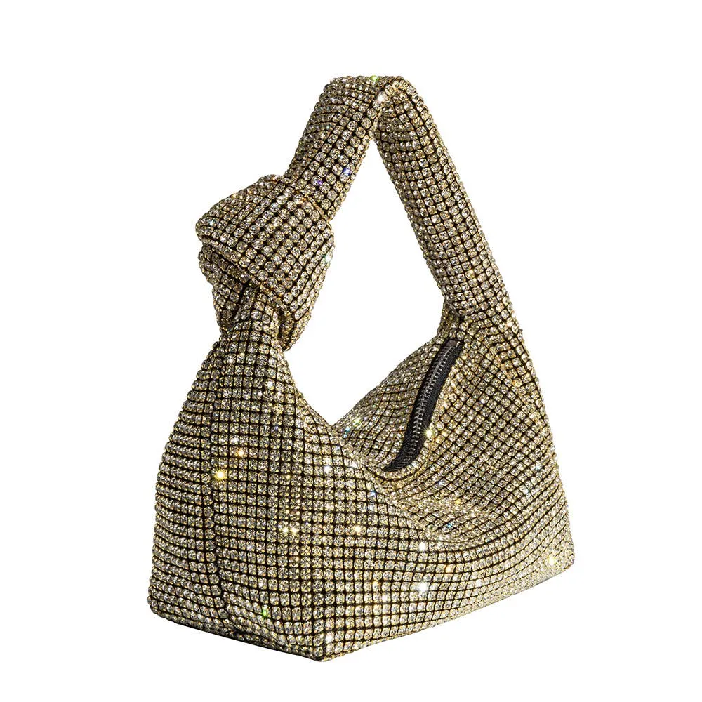 Small Gold Top Handle Bag by Reena