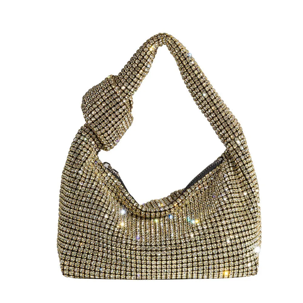 Small Gold Top Handle Bag by Reena